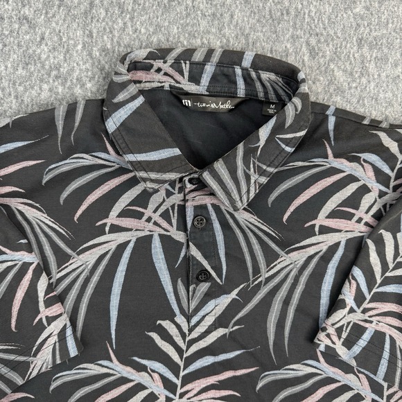 Travis Mathew Other - Travis Mathew Polo Shirt Mens Medium Black Palm Print Golf Casual